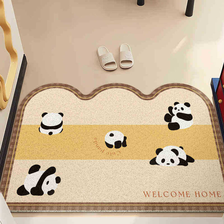 Cute Panda-Themed Kitchen Mat
