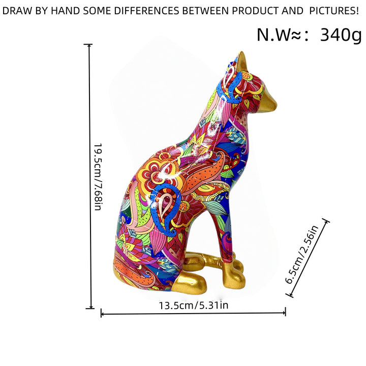 Decorative cat statue in modern art style Kalsten