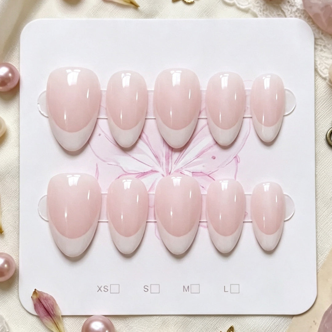 Elegant French Tip Press-On Nail Set