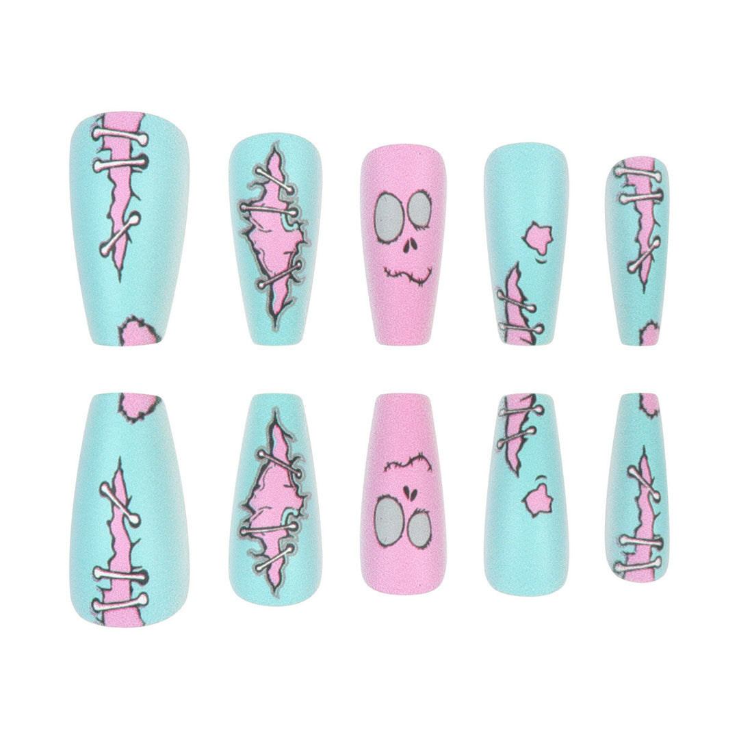 Artistic Halloween-Themed Press-On Nail Art Kalsten
