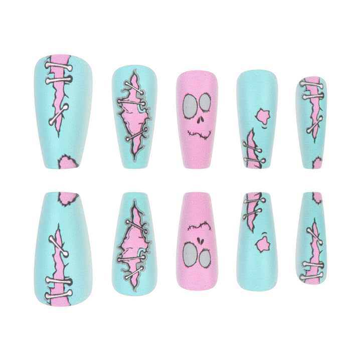 Artistic Halloween-Themed Press-On Nail Art Kalsten