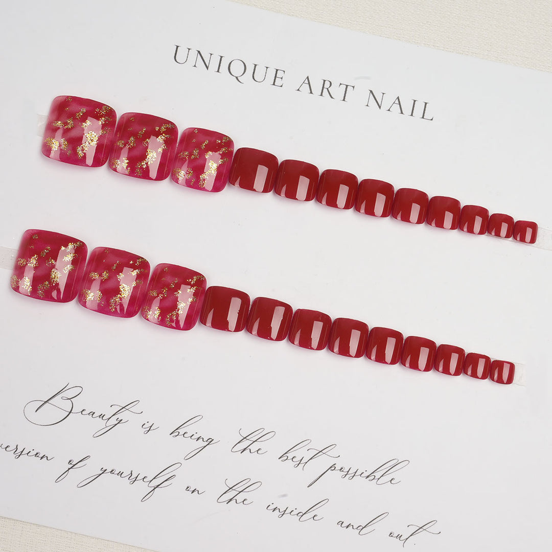 Artistic Nail Art with Gold Accents
