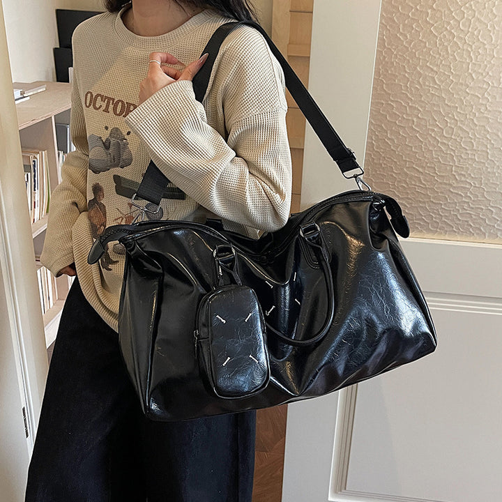 Luxurious Leather Weekend Travel Duffle Bag Kalsten