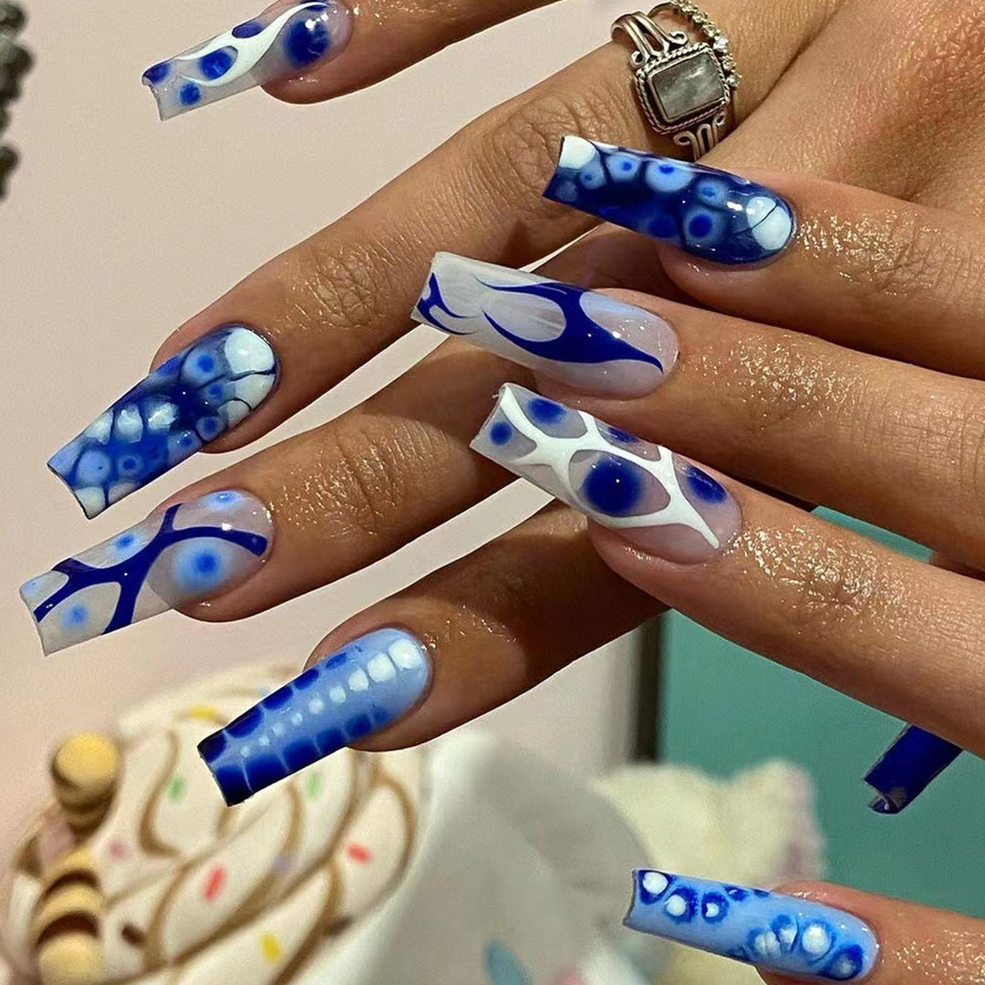 Artistic Gel Nails with Modern Color Design Kalsten