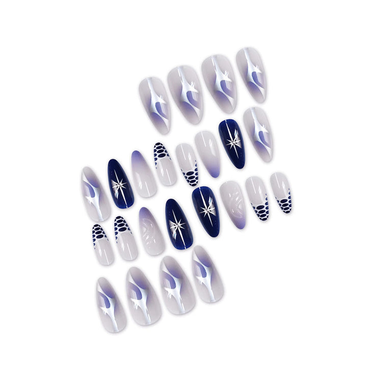 Artistic Stiletto Press-On Nail Art Set with Unique Design Kalsten