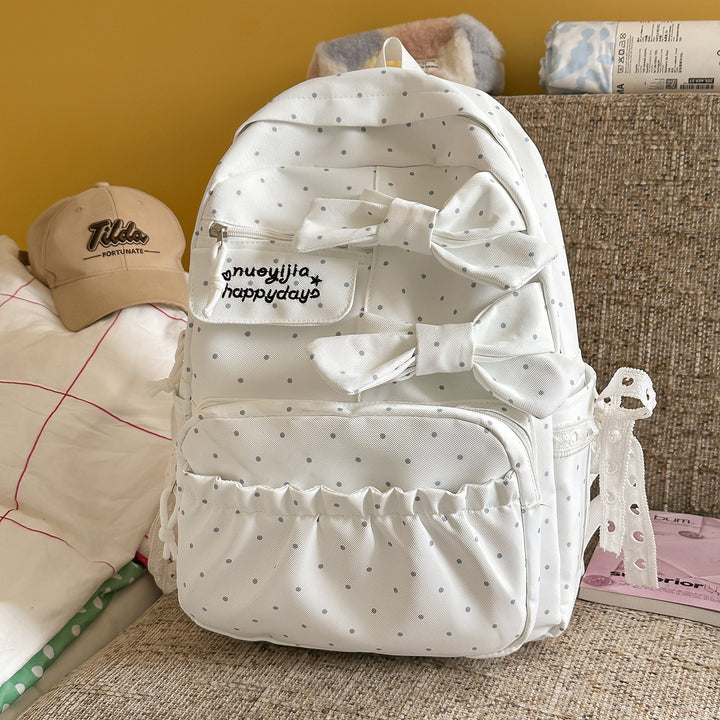 Bow-Embellished Casual Backpack Kalsten