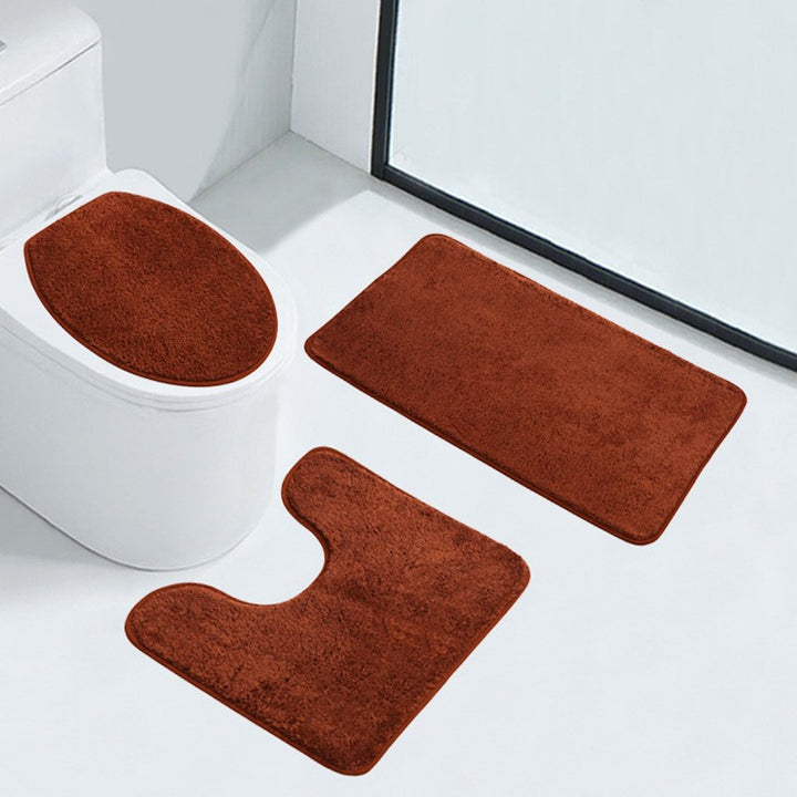 Soft Plush Bathroom Mat Set