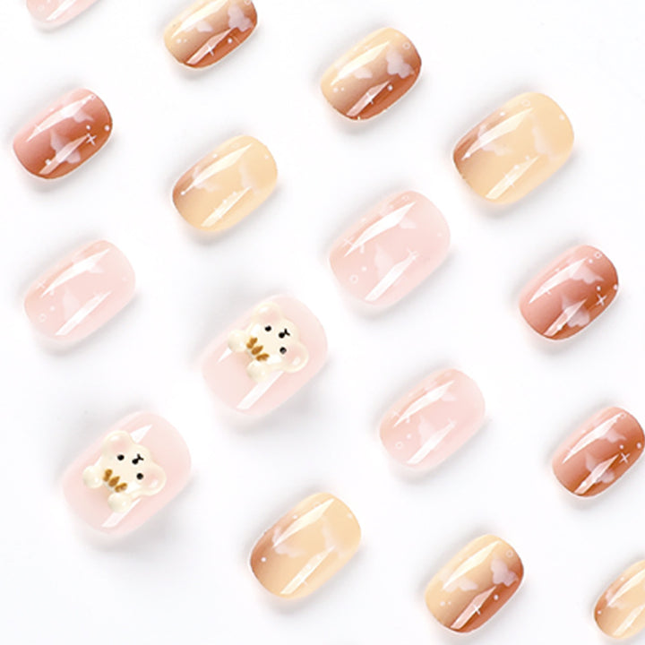 Artificial nail art with cloud design Kalsten