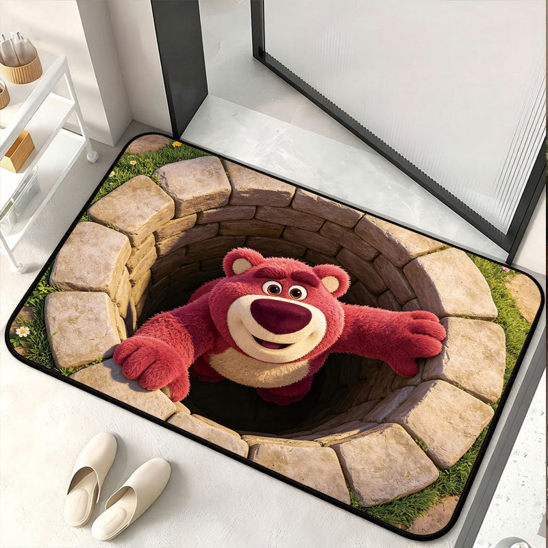 Cartoon-Themed Plush Bath Mat