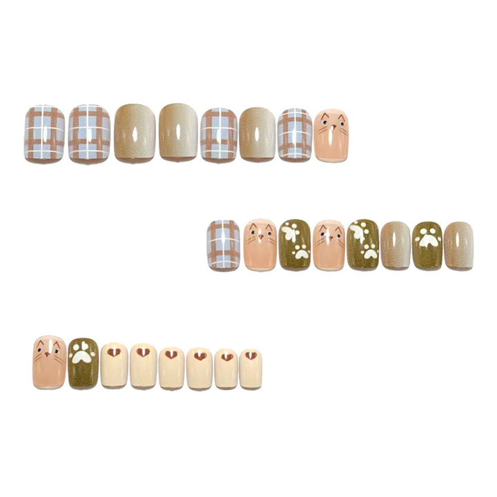 Artificial Nail Set with Playful Animal Designs Kalsten