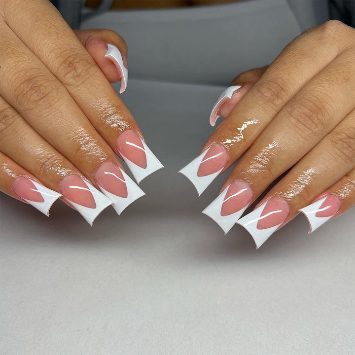 Exquisite artificial nails with modern geometric design Kalsten