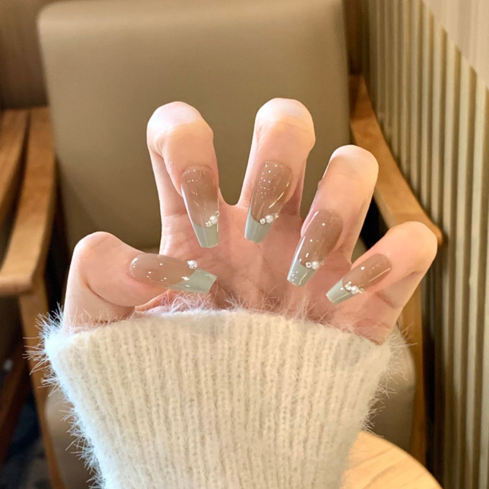 Artistic Floral and Gemstone Press-On Nails Kalsten