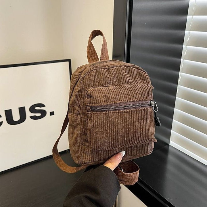 Compact Corduroy Mini Backpack Kalsten