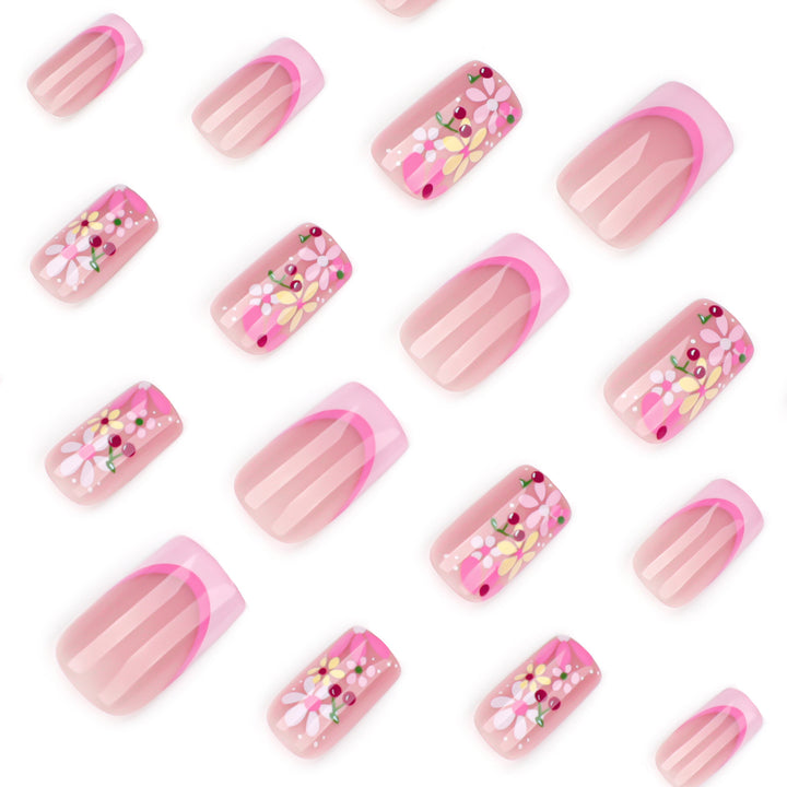 Artful nail design with colorful floral patterns Kalsten