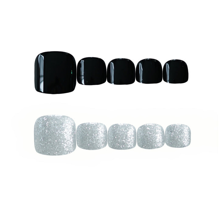 Glittering Press-On Toenail Art Set Kalsten