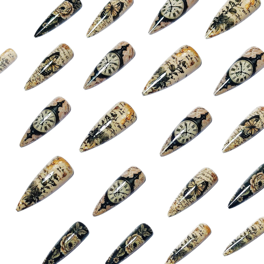 Creative Art Nails with Vintage Inspired Design Kalsten