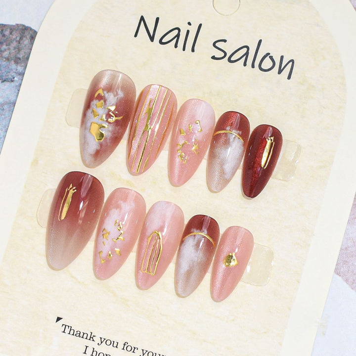 Elegant Press-On Nail Art Set Kalsten