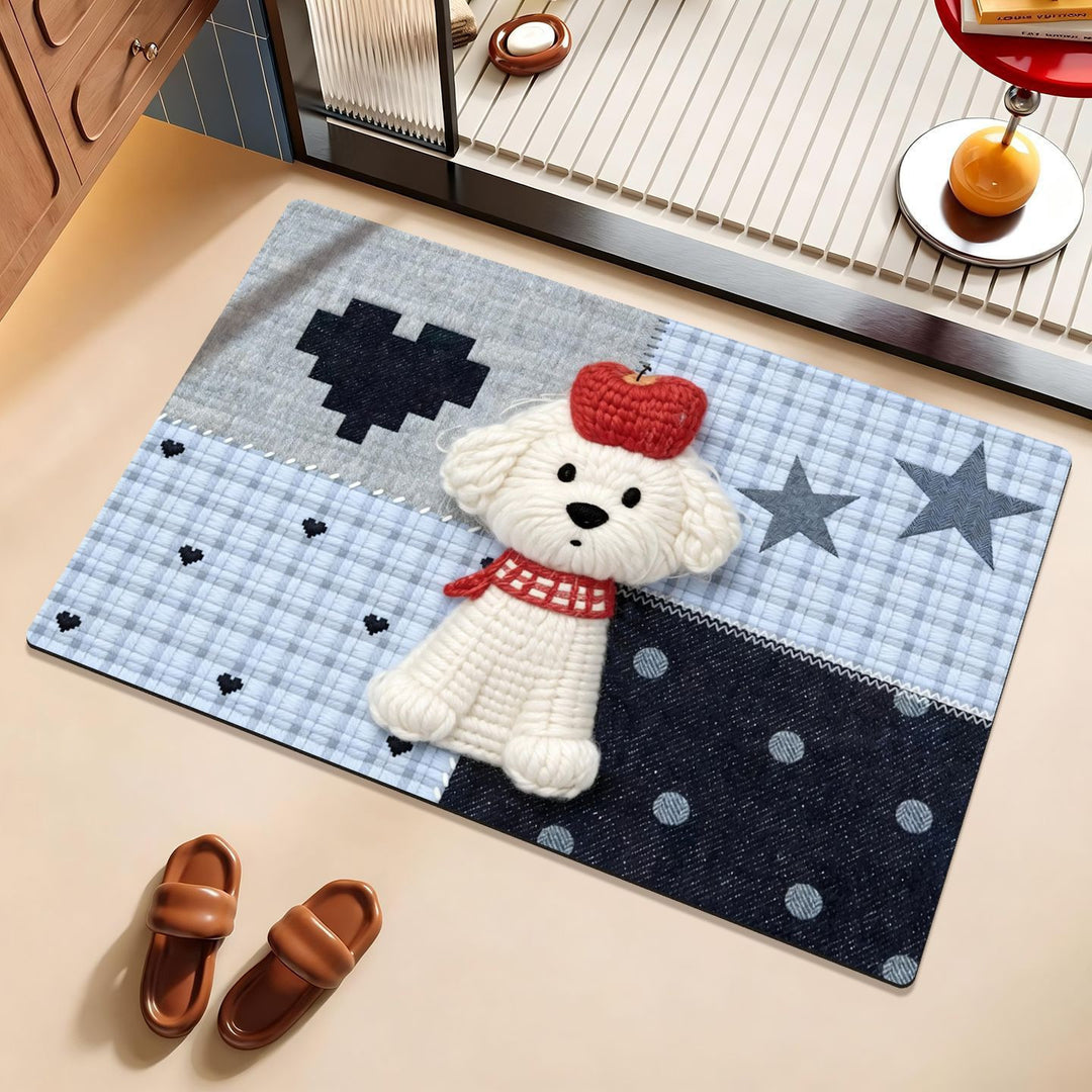 Decorative Dog Themed Area Mat for Home