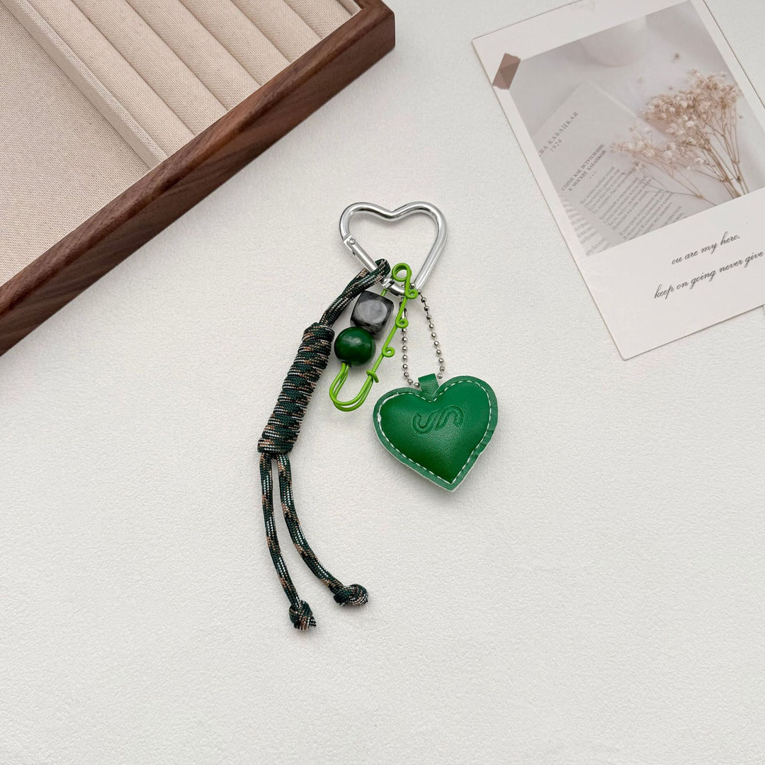 Heart-Shaped Leather Keychain Kalsten