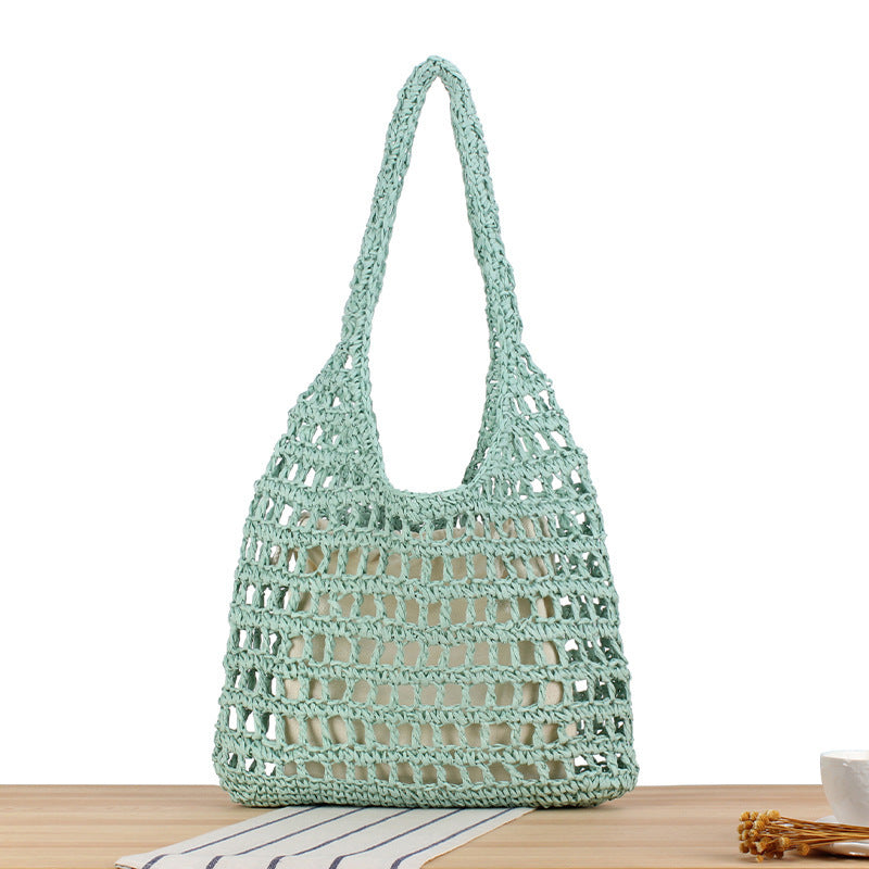 Handcrafted net shoulder bag with sturdy carrying handle Kalsten