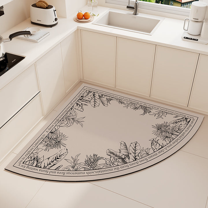 Tropical Theme Park Decorative Kitchen Mat