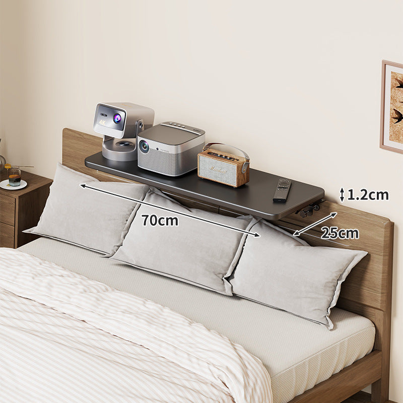 Slim Wall-Mounted Floating Bedside Shelf with Concealed Brackets