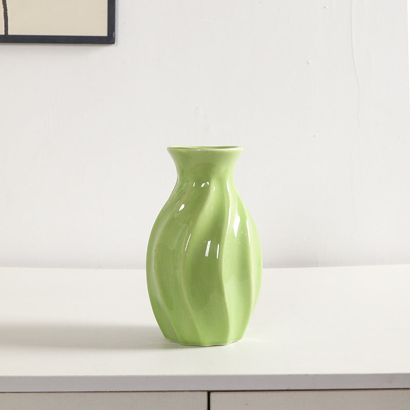 Artistic Swirling Ceramic Flower Vase Kalsten