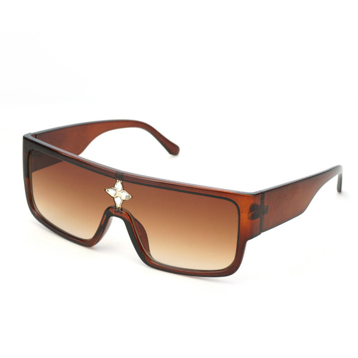 Women's sunglasses in futuristic oversized design with sparkling decor Kalsten