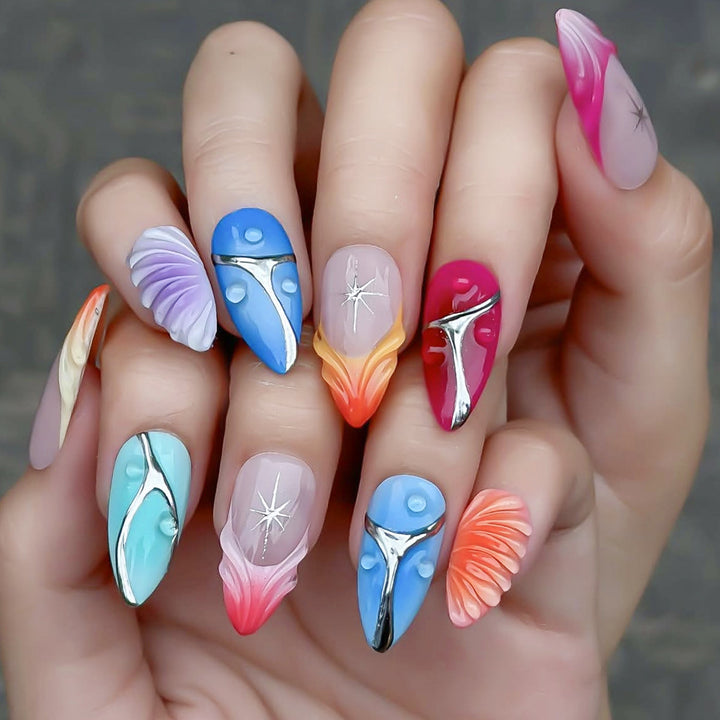 Artistic 3D Acrylic Nail Enhancements Kalsten