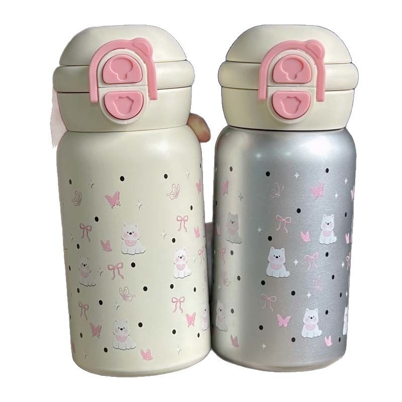 Women's insulated drinking bottle with secure closure and cute animal design Kalsten