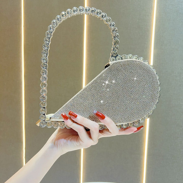 Rhinestone-Accented Evening Handbag