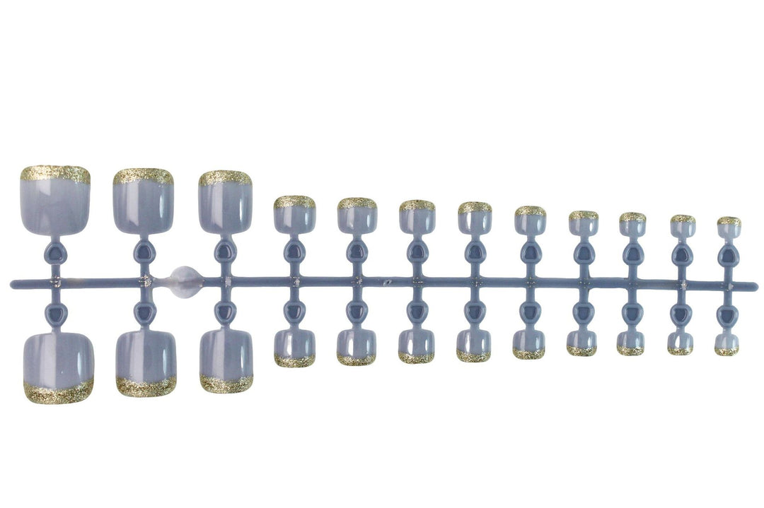 Artificial nail set with glamorous glitter accents Kalsten