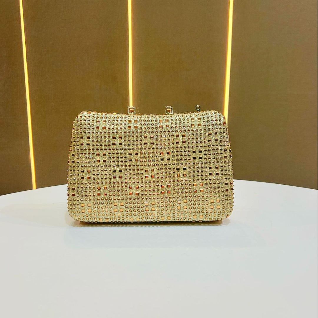 Rhinestone-Studded Formal Clutch