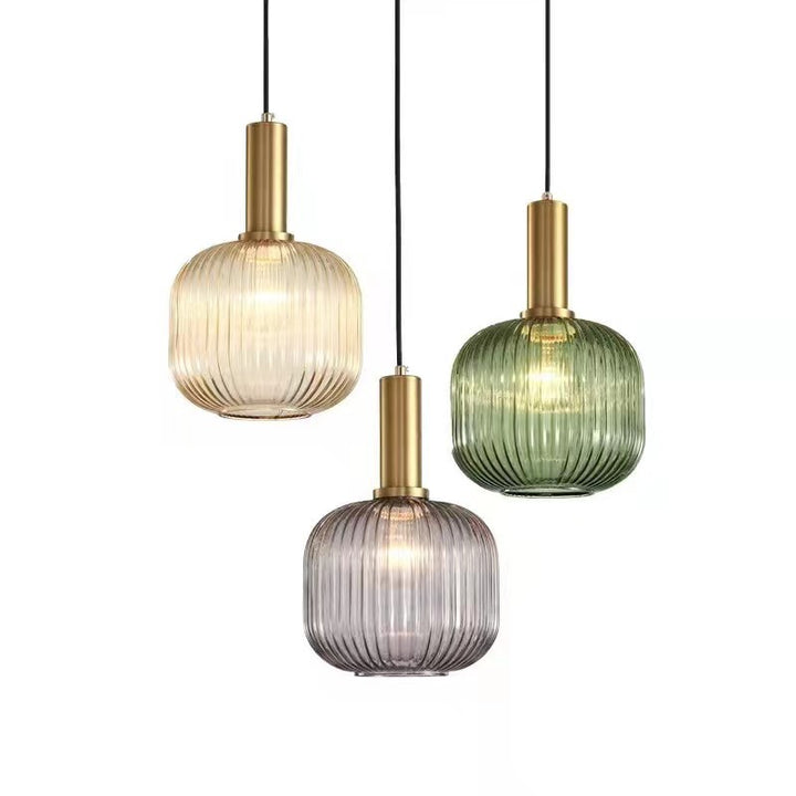Ribbed Glass Pendant Light