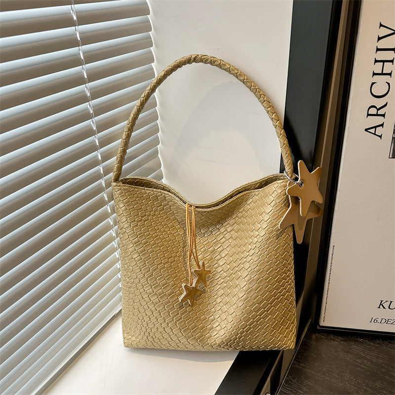 Textured Weave Handheld Shoulder Bag Kalsten