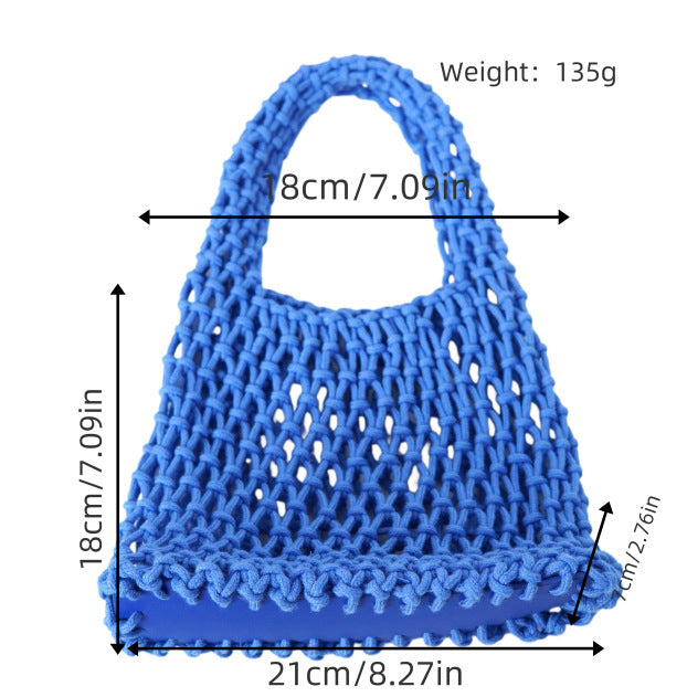 Macrame Tote Bag with Modern Design Kalsten
