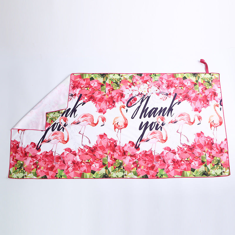 Women's beach towel with colorful flamingo pattern Kalsten
