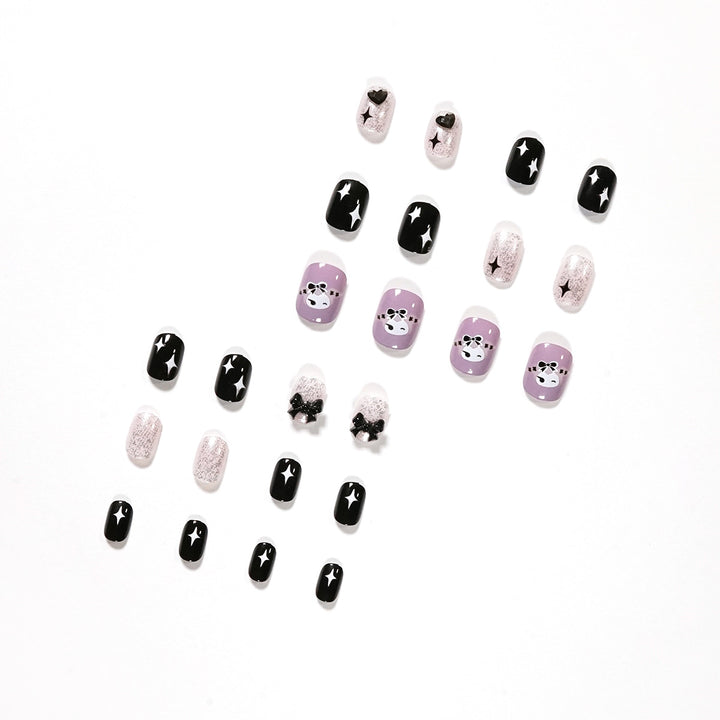 Artful Nail Extensions with Glamorous Accents Kalsten
