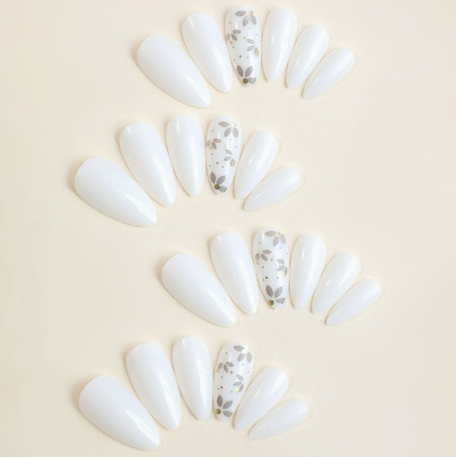 Elegant Almond Shaped Nail Art Kalsten