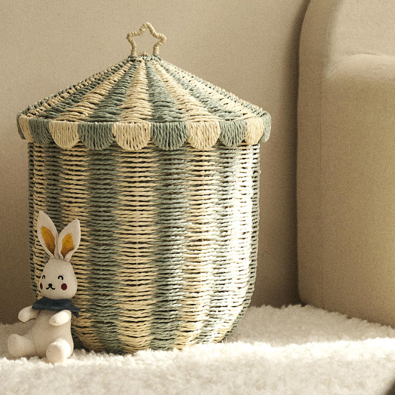 Handmade storage basket in playful design Kalsten