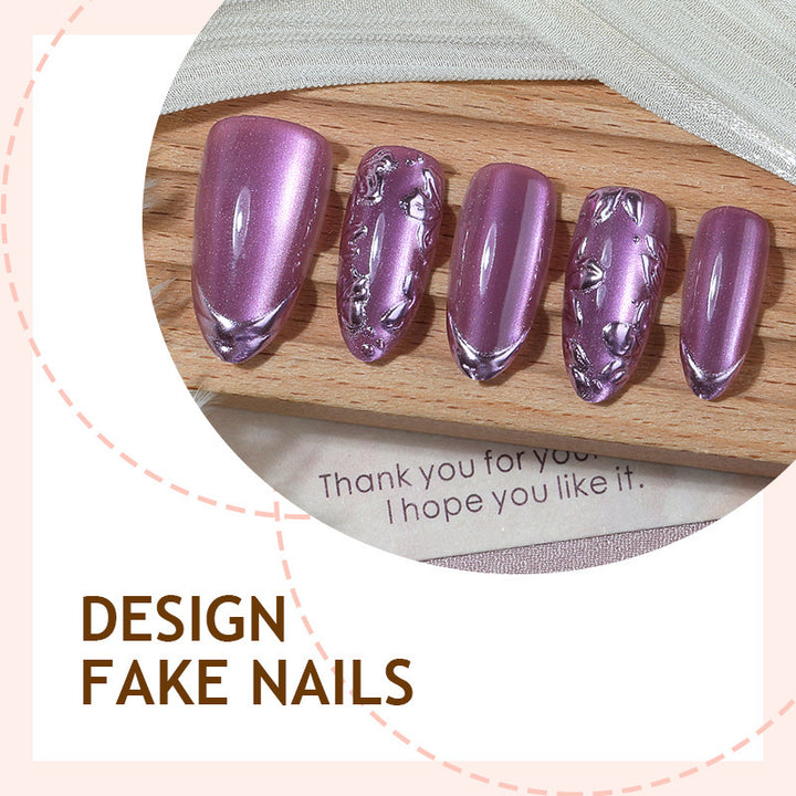 Acrylic nail set with exquisite design and noble accents Kalsten