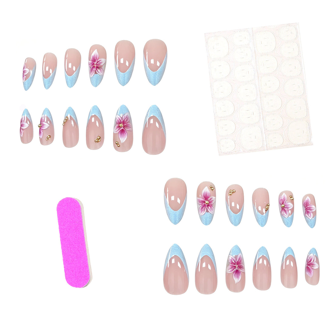 Acrylic Floral Nail Art Extensions Kalsten