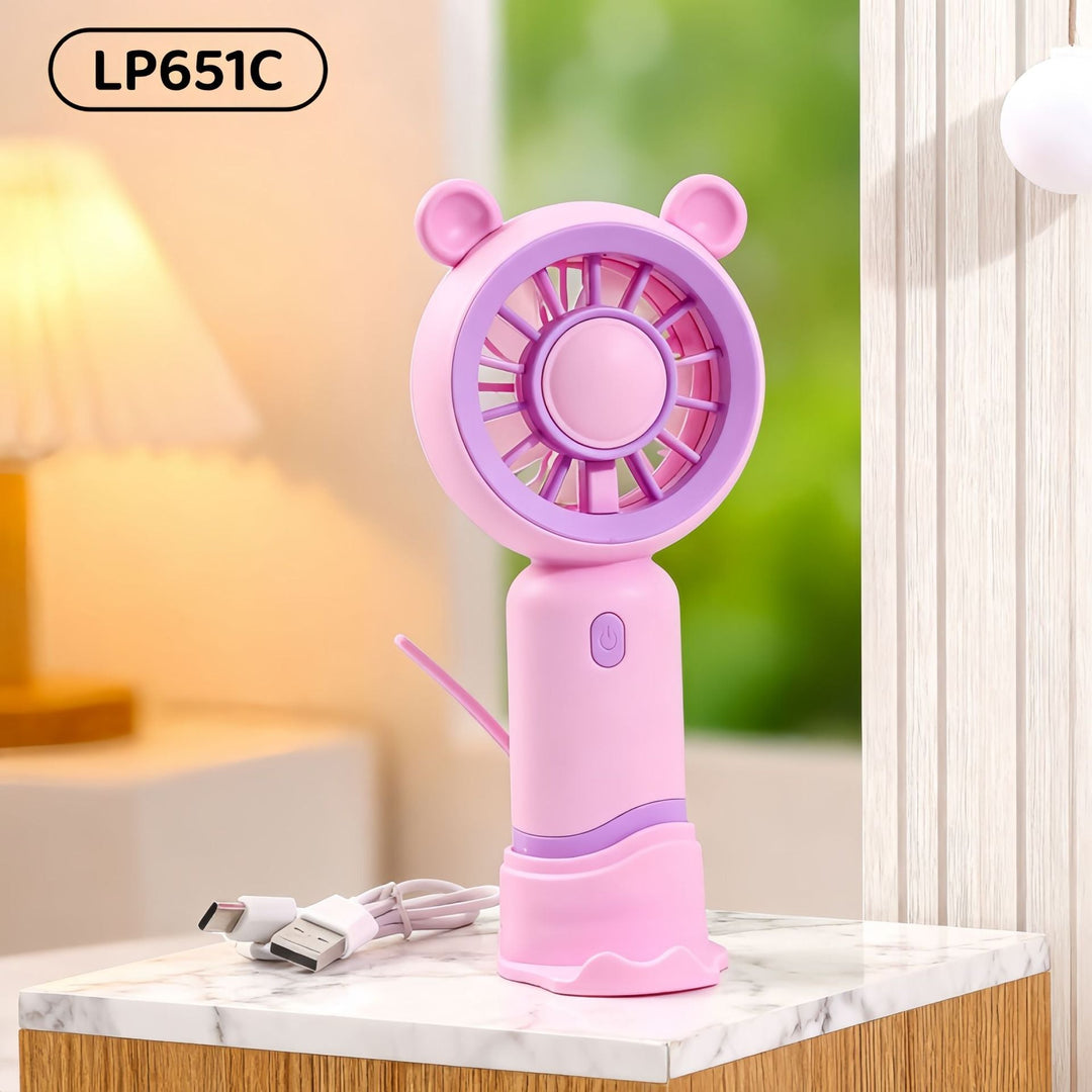 Ladies Portable Mini Handheld Fan with Cat Ears Kalsten