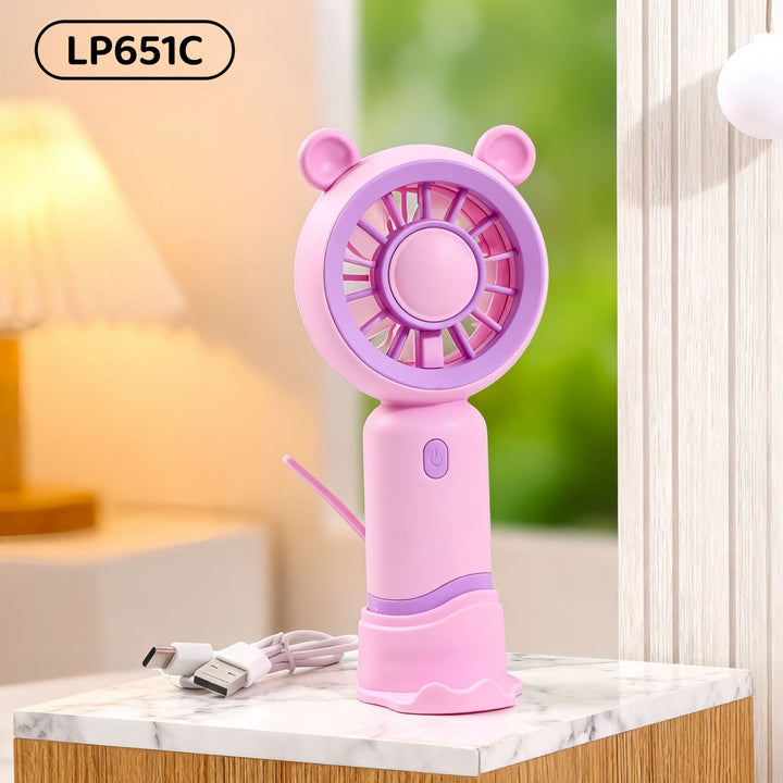 Ladies Portable Mini Handheld Fan with Cat Ears Kalsten