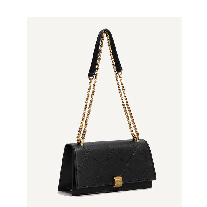 Elegant Chain-Detail Crossbody Clutch Bag