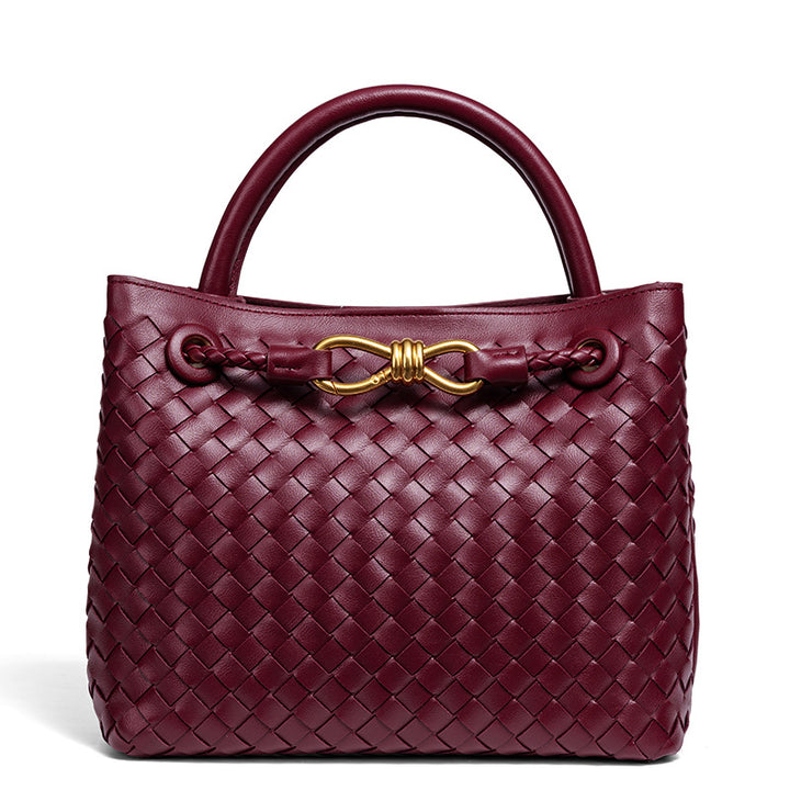 Elegant Braided Leather Tote Kalsten