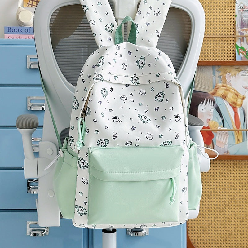 Playful Bunny Ears Printed Backpack Kalsten