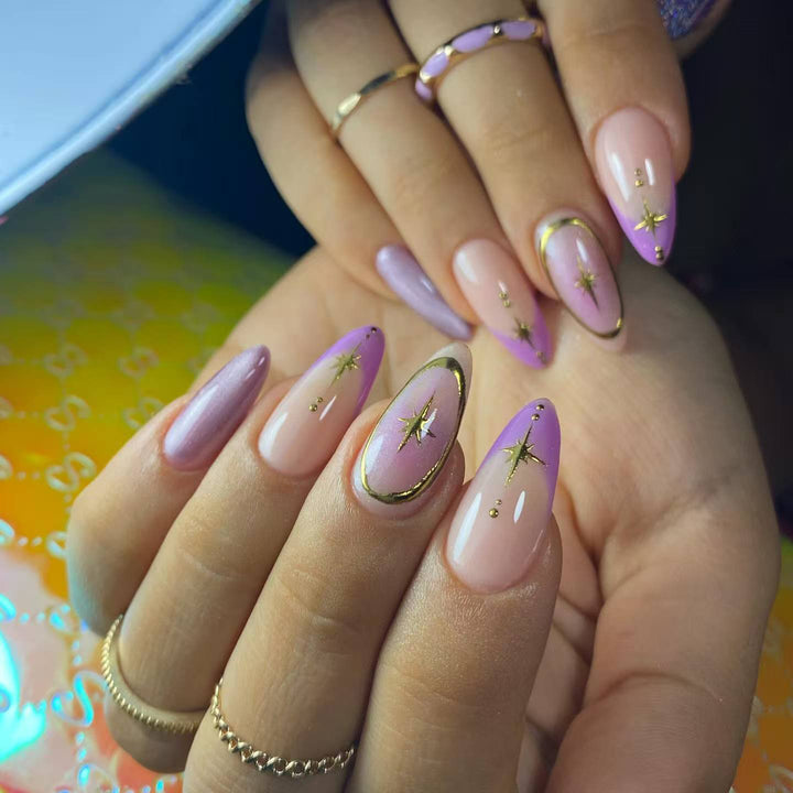 Glamorous Star Motif Nail Art Set