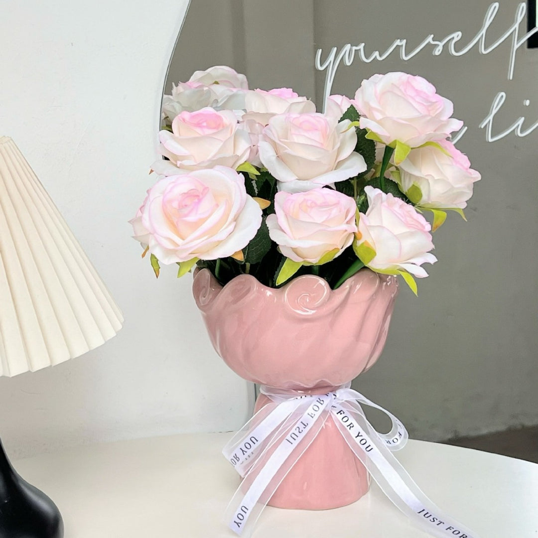 Decorative Floral Shaped Vase for Home Decor