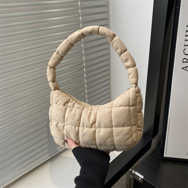 Plush Quilted Handbag